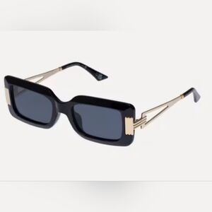Missoma × Le SPECS Rectangular Black N Gold Orion Ridge Sunglasses